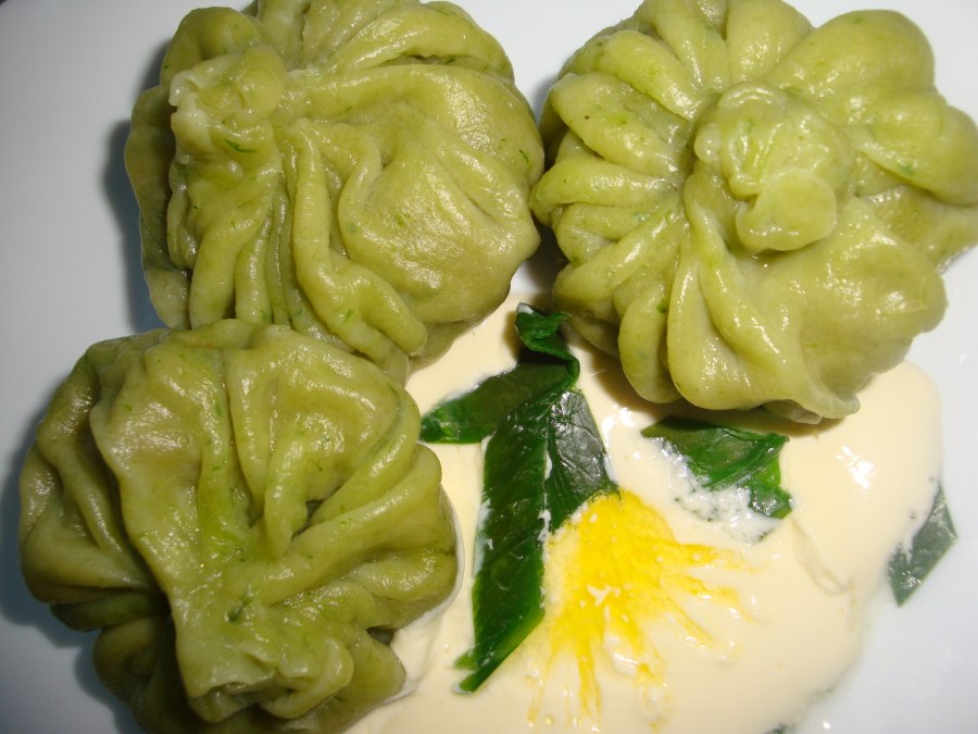 Зеленые пельмени