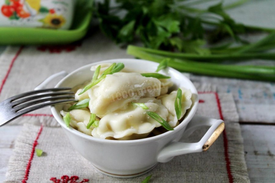 Вареники с картошкой и жареным луком