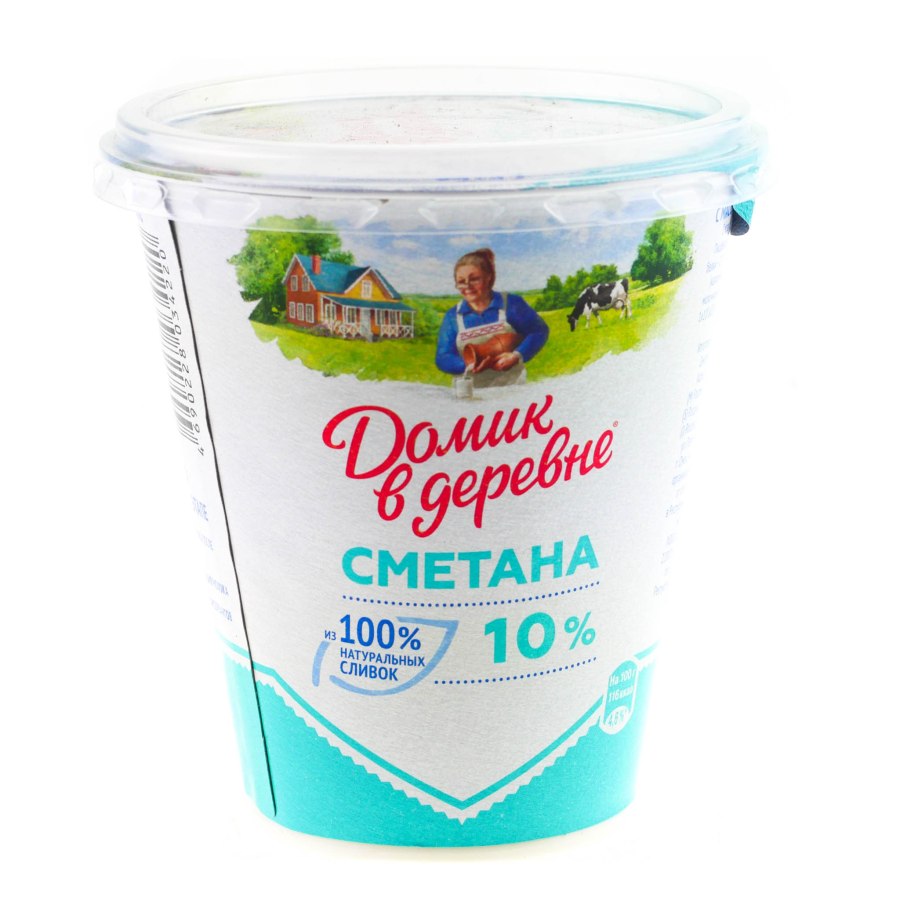 Сметана домик в деревне 10% 300г