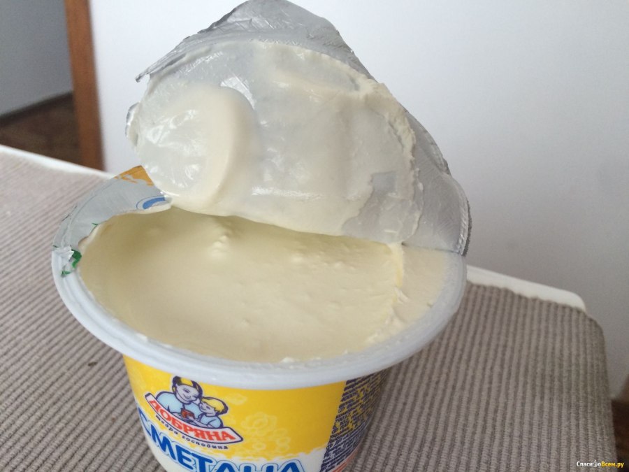 Сметана маложирная