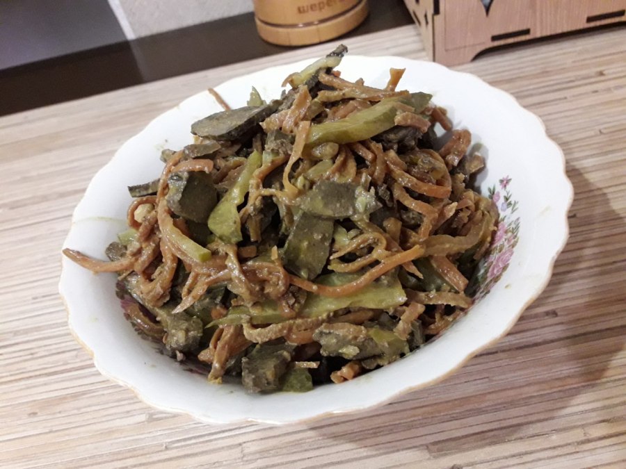 Салат из печени
