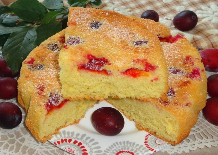 Сливовый пирог шарлотка