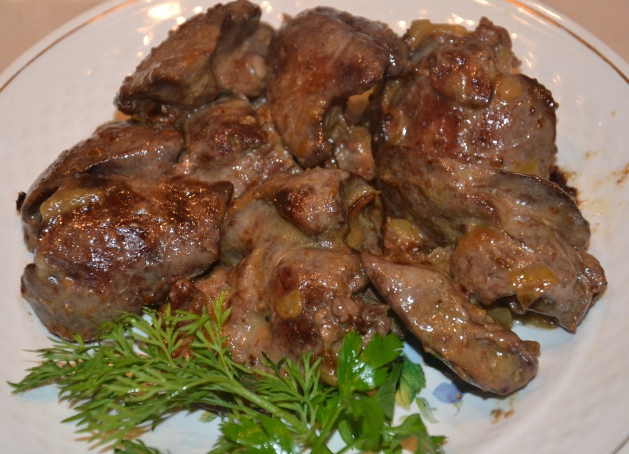 Печень жареная