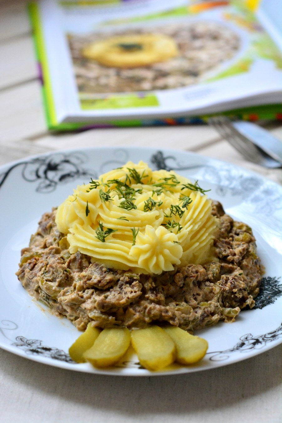Пюре с печенью