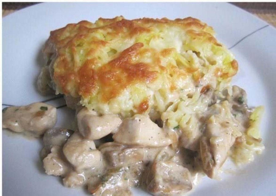 Курица под картофельной шубой