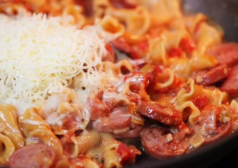 Макароны с ветчиной