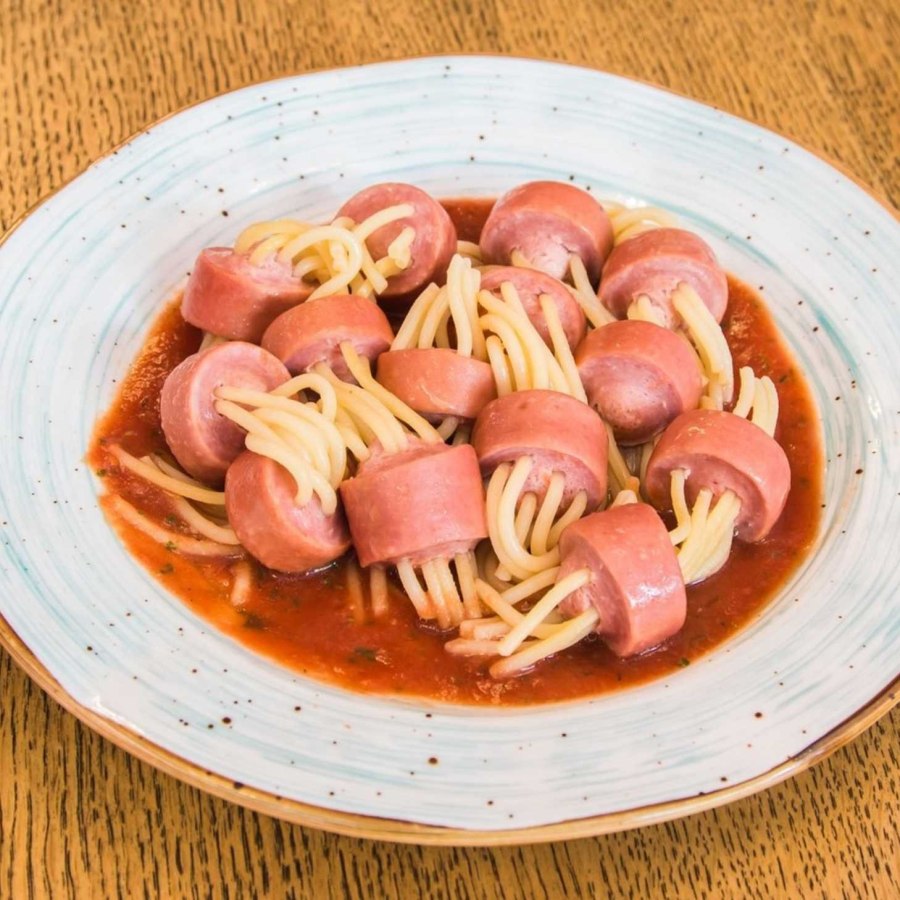 Спагетти с сосисками