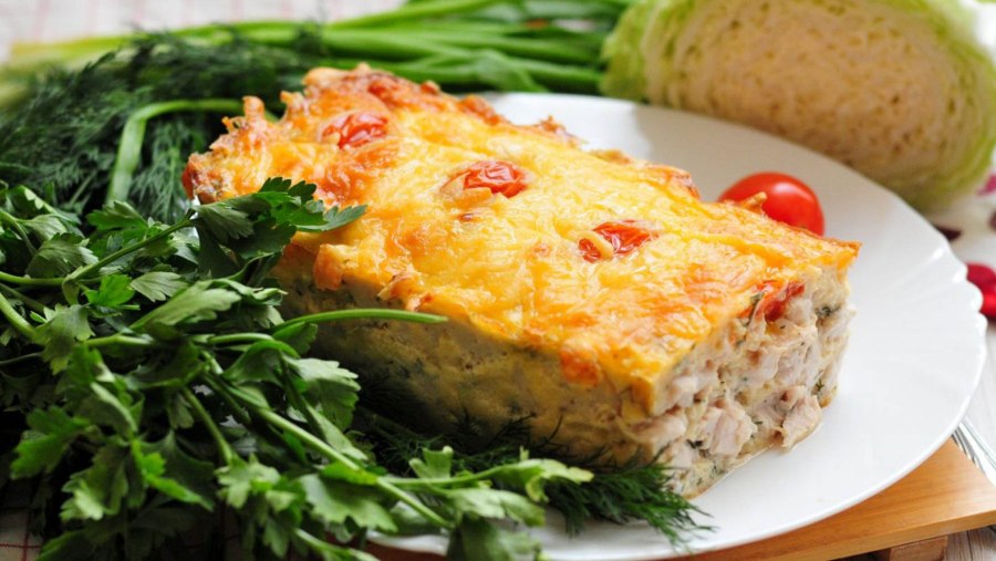 Запеканка с курицей и овощами