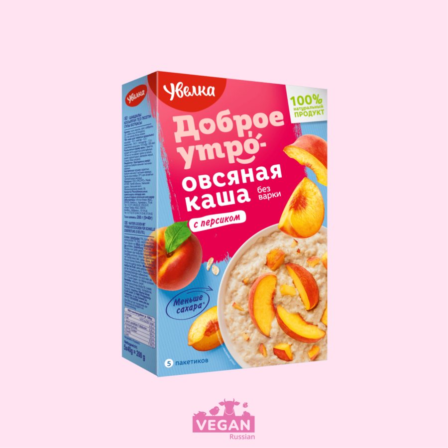 Увелка каша овсяная с персиком 40 гр