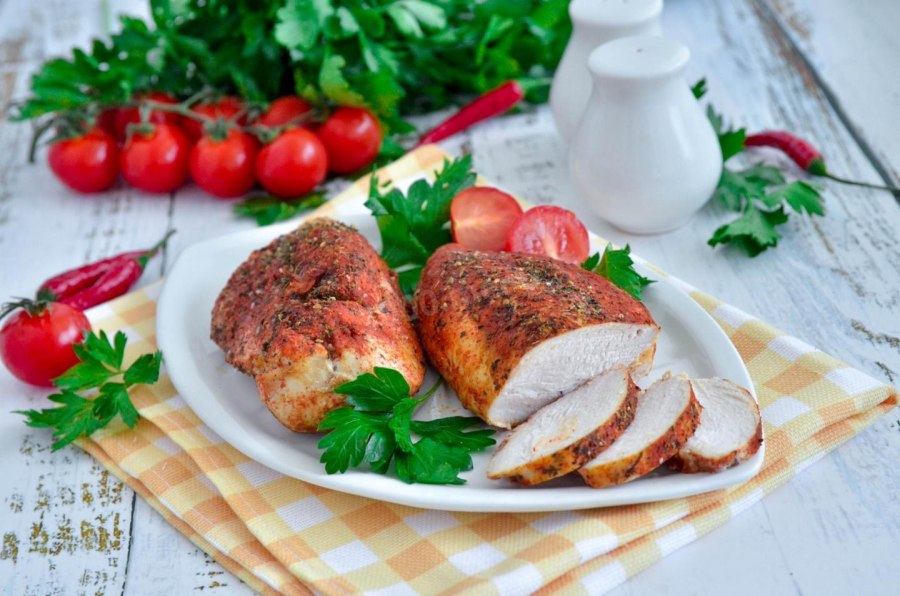 Куриная грудка с бататом высокая кухня