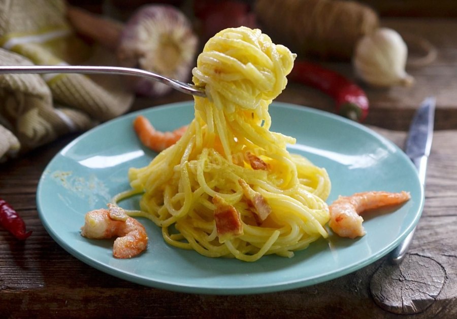 Соус для пасты с креветками