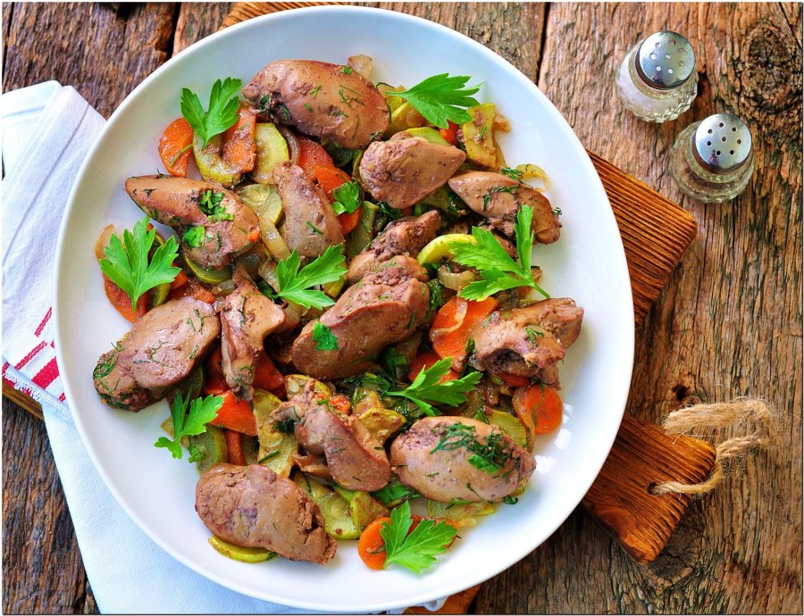 Еда печень куриная