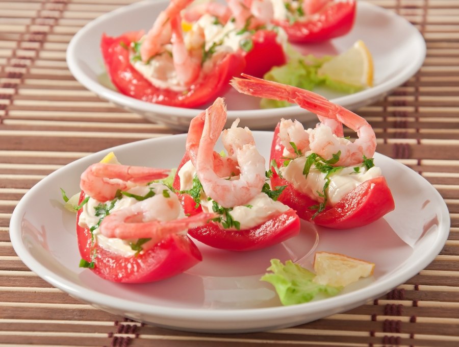 Закуски с креветками