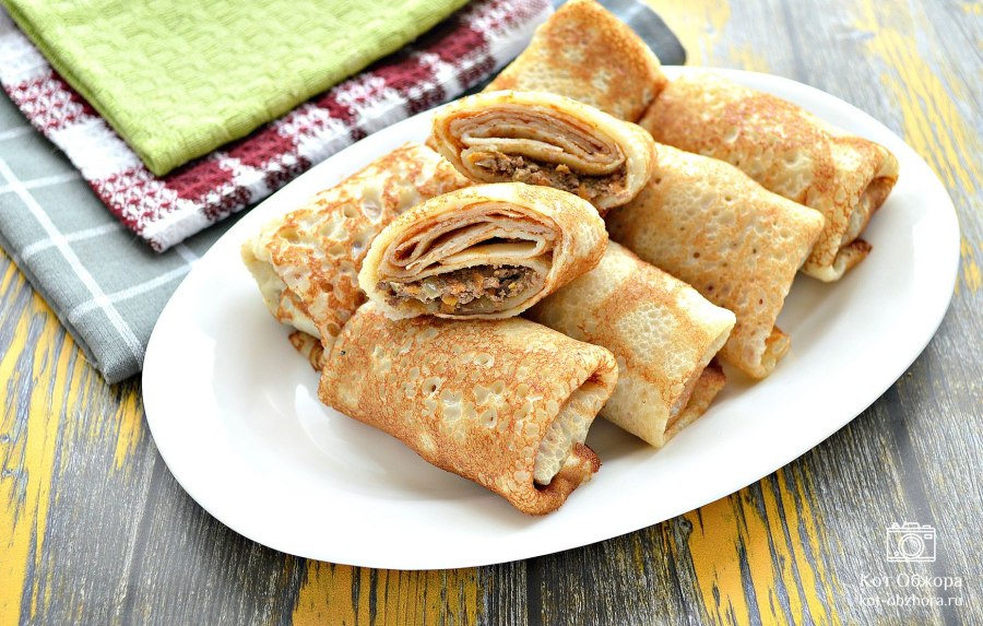 Блинчики с мясом