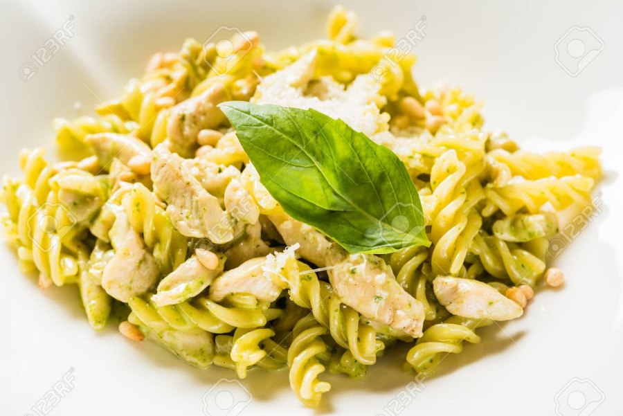 Макароны с курицей