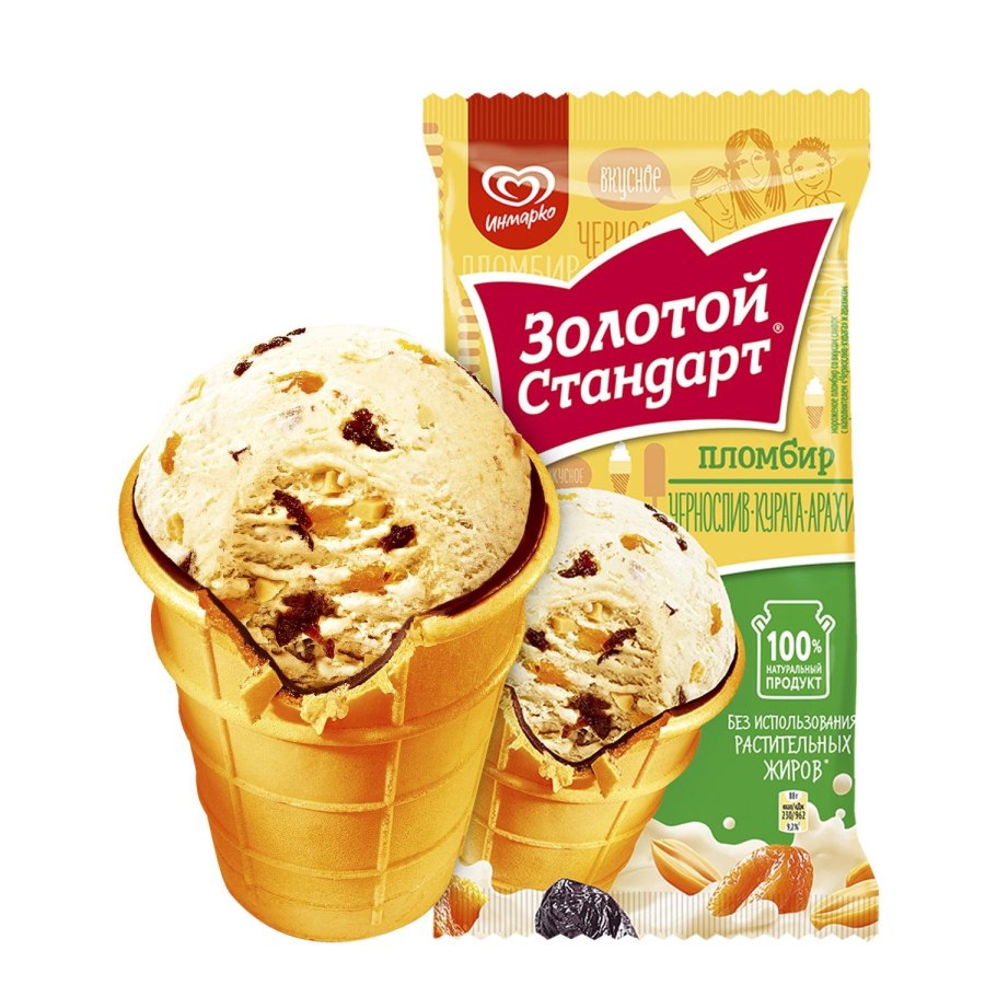 Мороженое Инмарко золотой стандарт пломбир