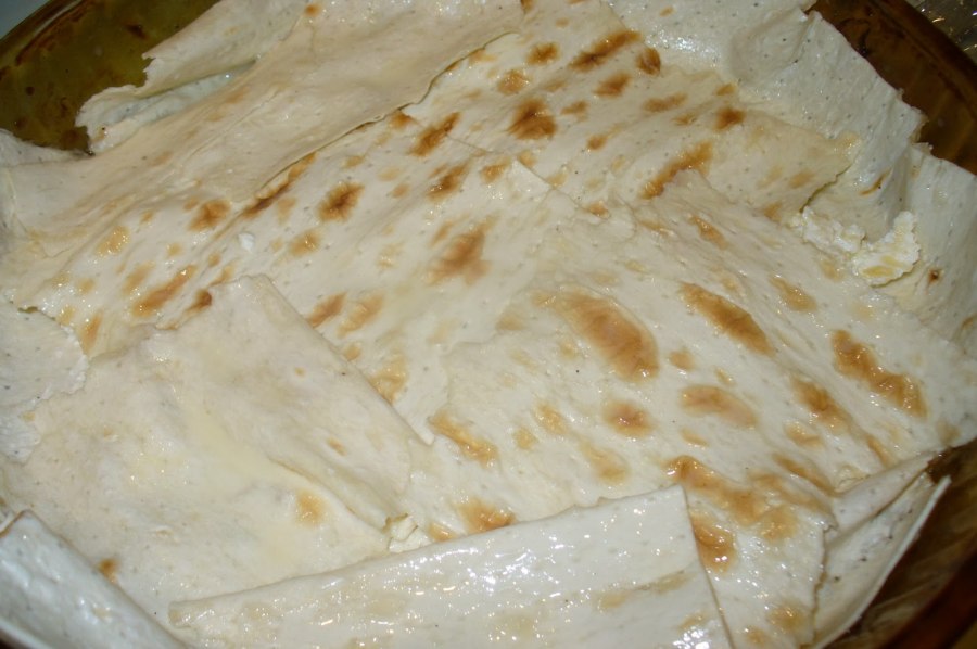 Пирог с лавашом и творогом