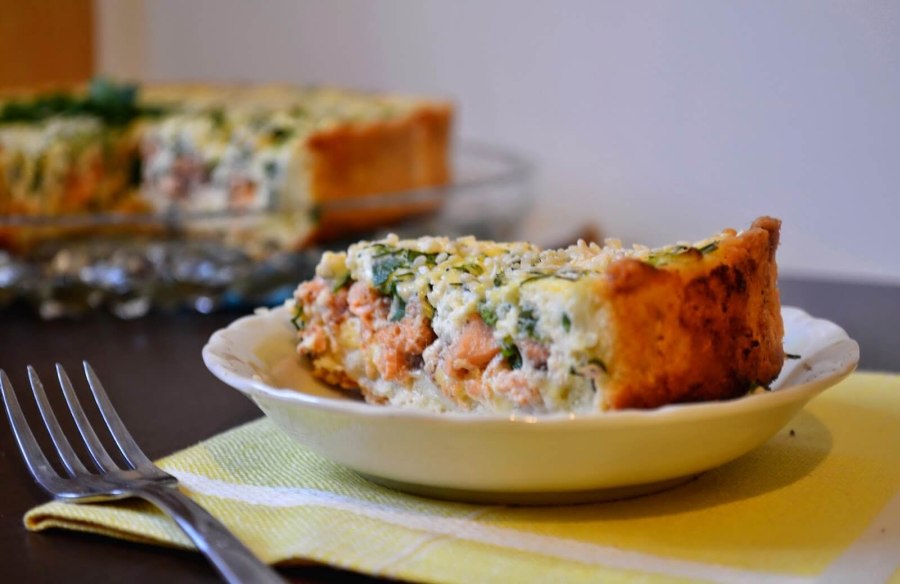 Рыбный пирог с рисом