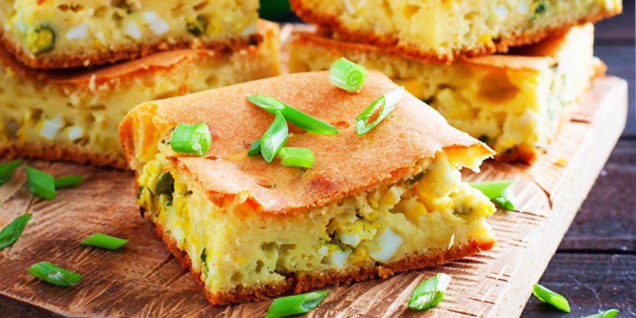 Заливной пирог с картошкой