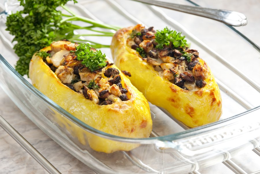 Картофель фаршированный грибами