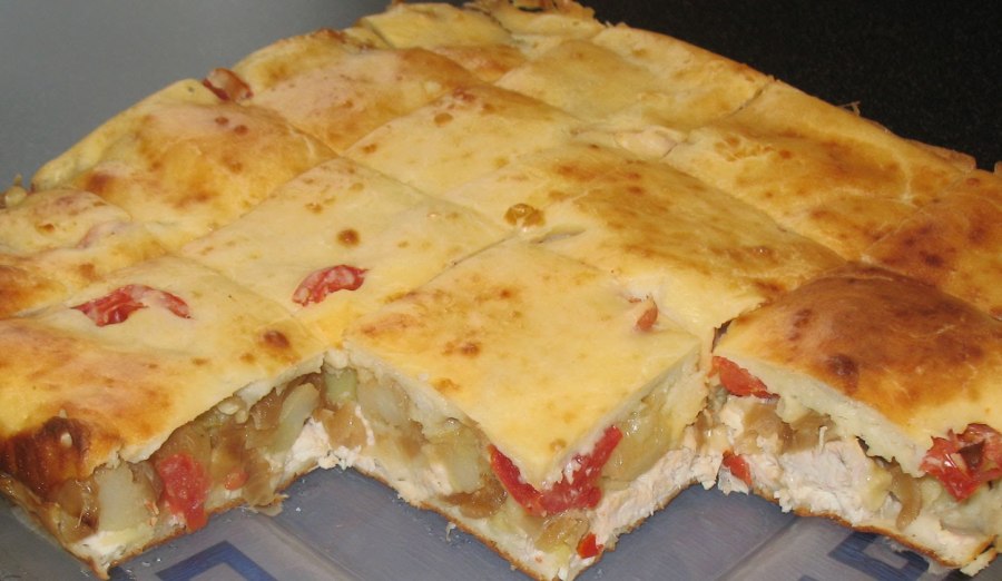 Пирог курник заливной