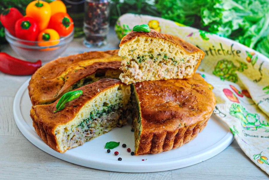 Заливной пирог с печенью