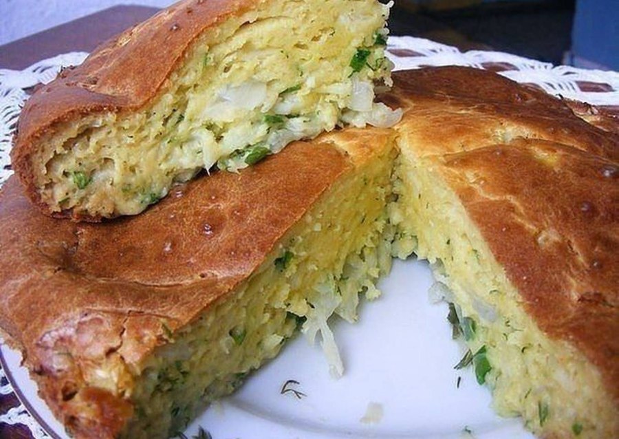 Заливной пирог с фруктами