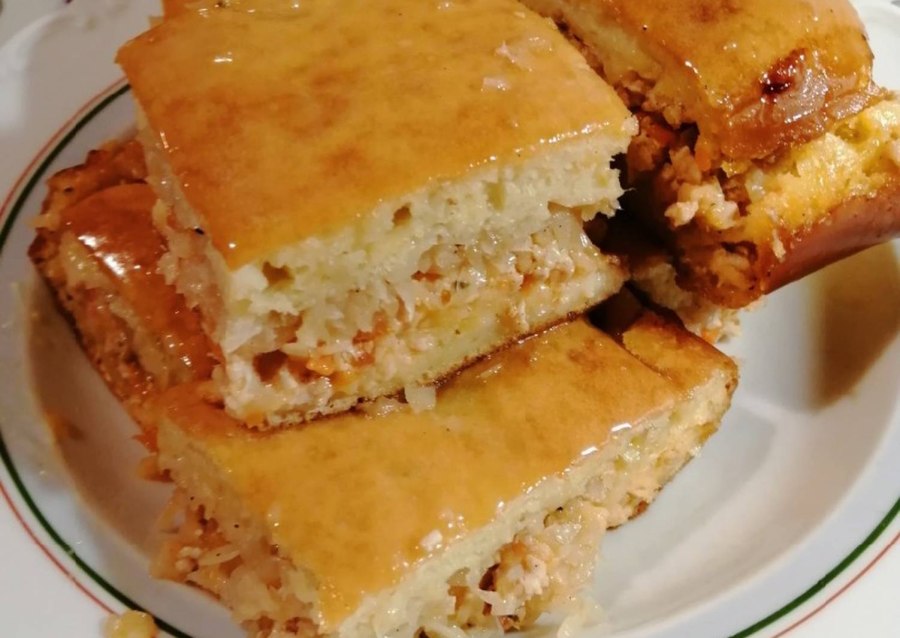 Пирог с капустой и фаршем