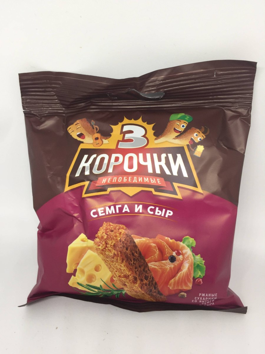 Сухарики в упаковке