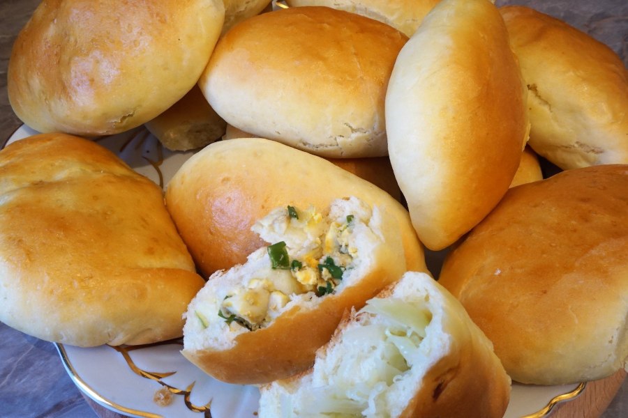 Красивые пирожки с капустой
