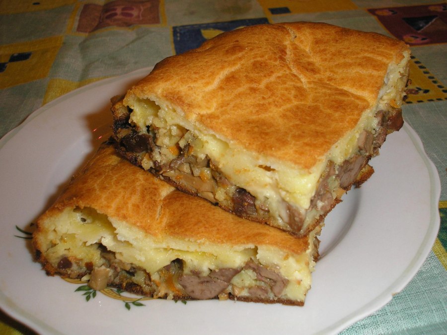 Заливной мясной пирог