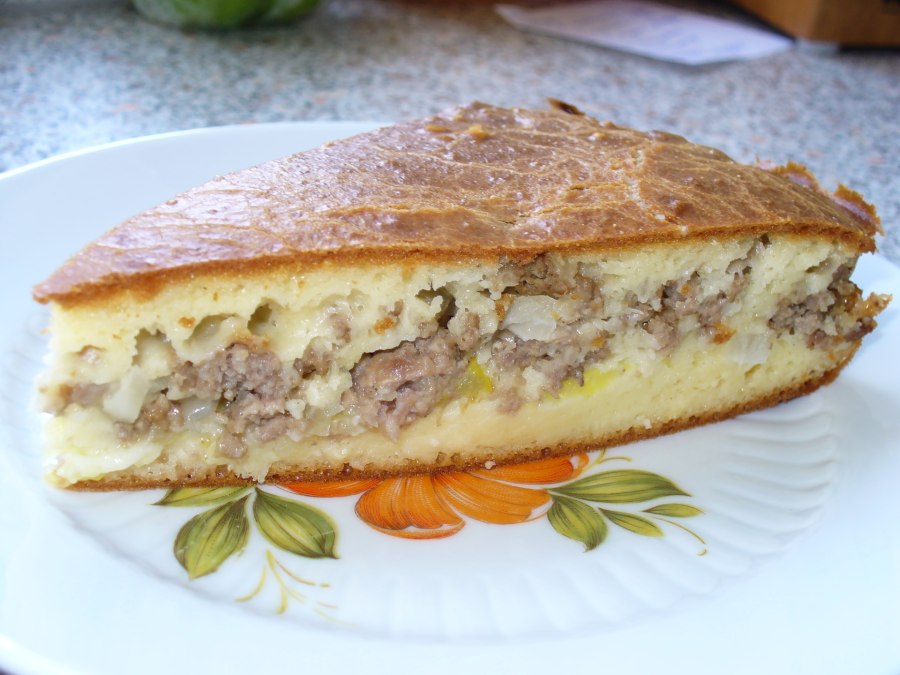 Нежный пирог с мясом