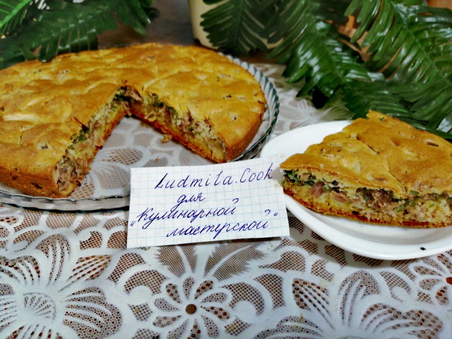 Заливной пирог с мясом