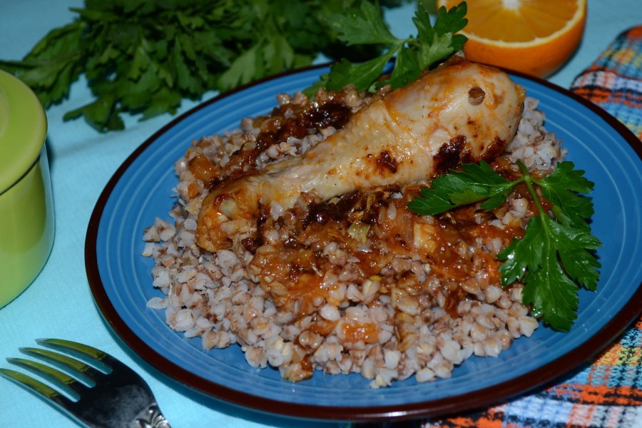 Гречневая каша с шампиньонами