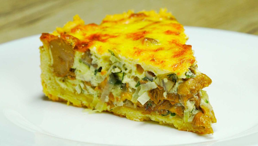 КИШ С грибами и сыром