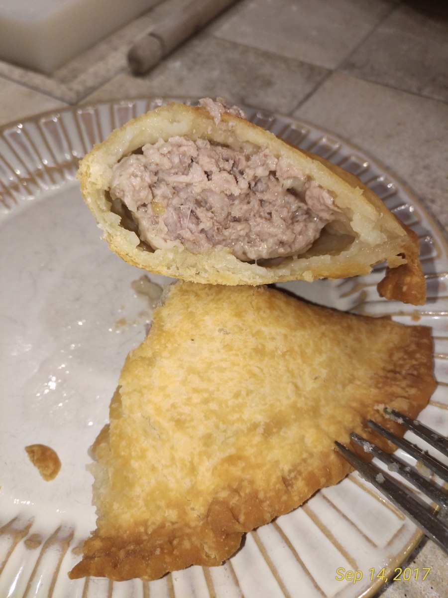 Чебурек в руке
