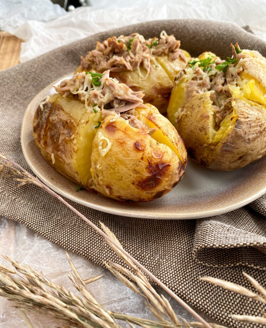 Фаршированный картофель с грудинкой