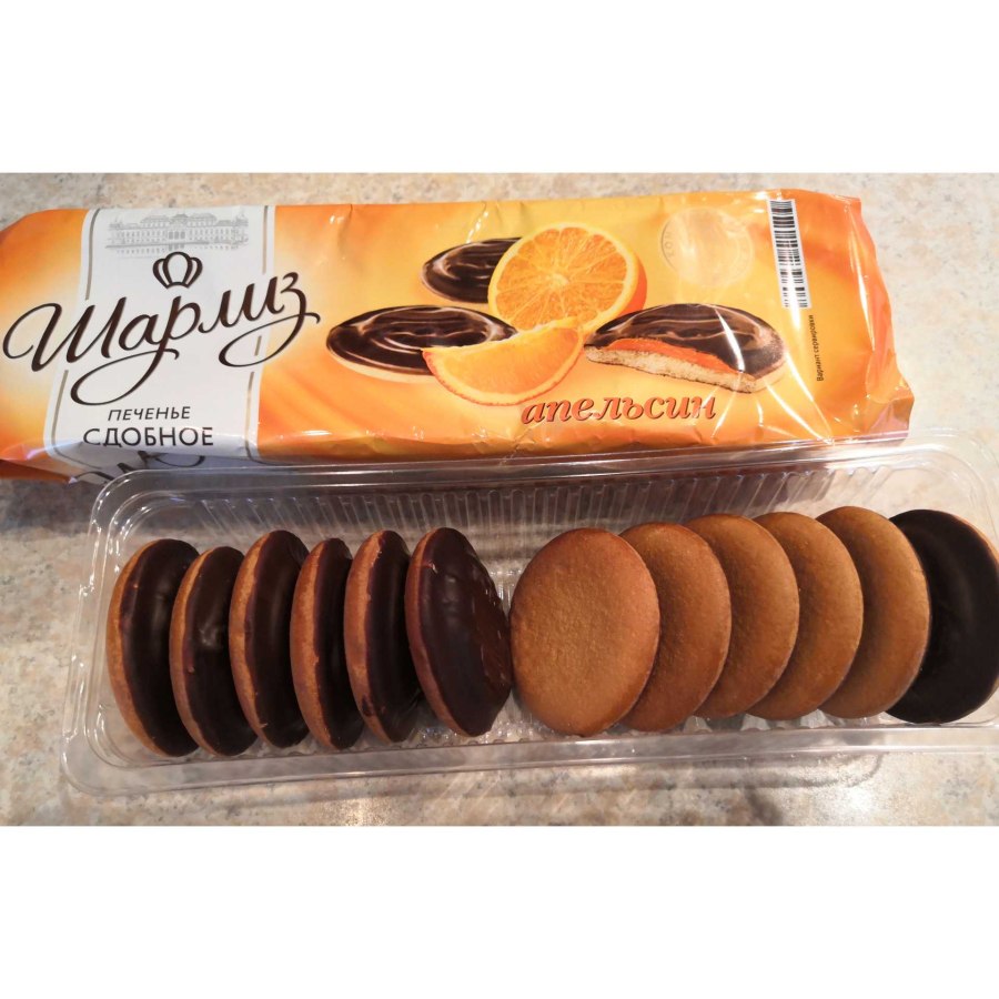 Шарлиз сдобные палочки Снежка с малиновым джемом