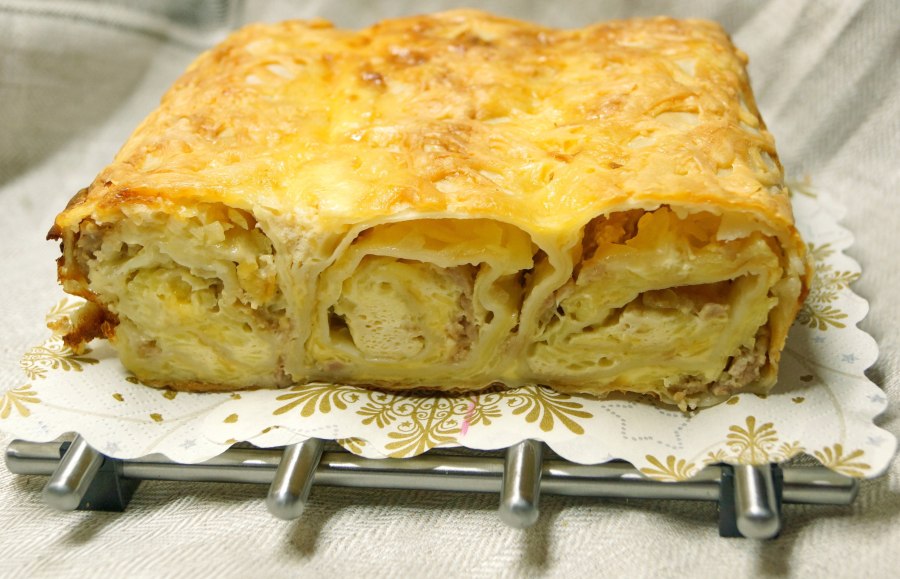 Рулет из лаваша с консервами