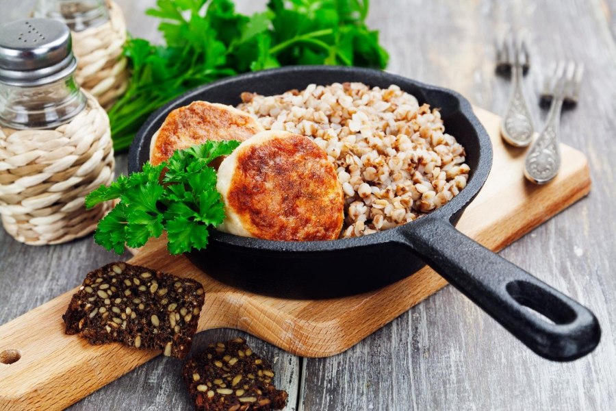 Котлеты с гречкой и фаршем