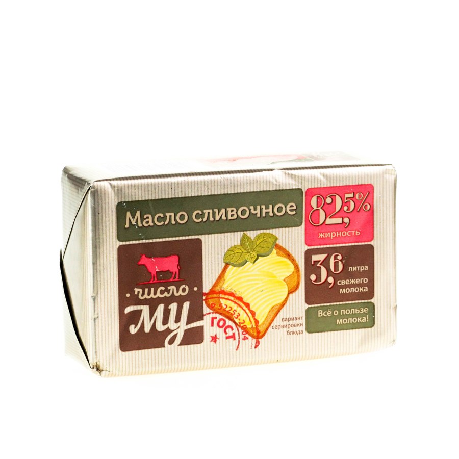 Масло сливочное число му 82.5