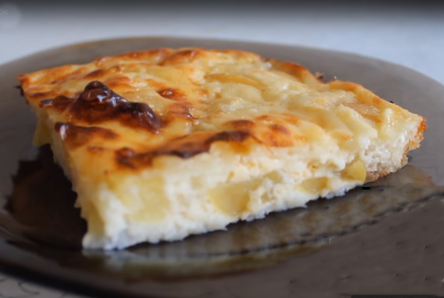 Тыквенная запеканка с творогом и яблоками в духовке