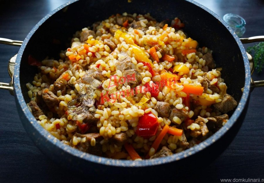 Плов из индейки с булгуром