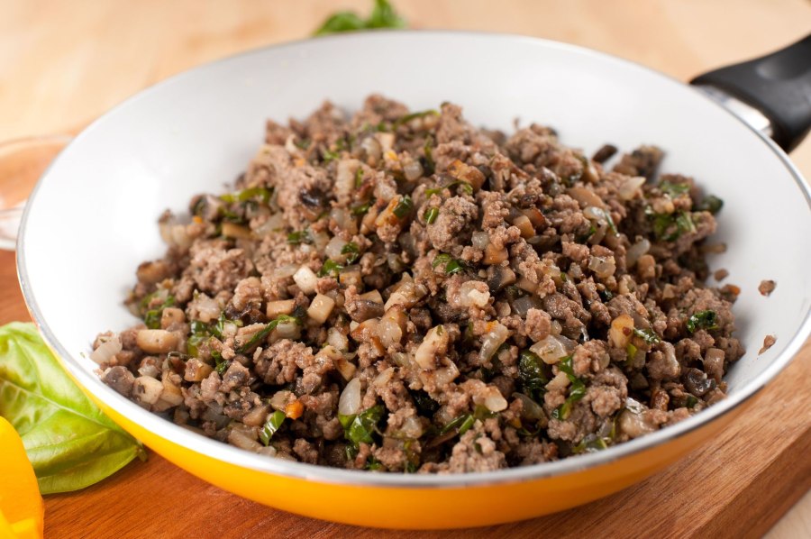 Мясной фарш жареный