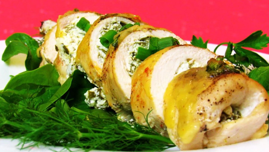 Куриная грудка рулет