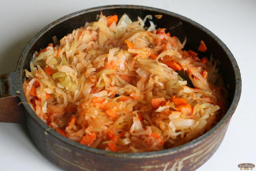 Капуста, тушеная по-богемски