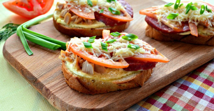 Бутеры с кальмаром