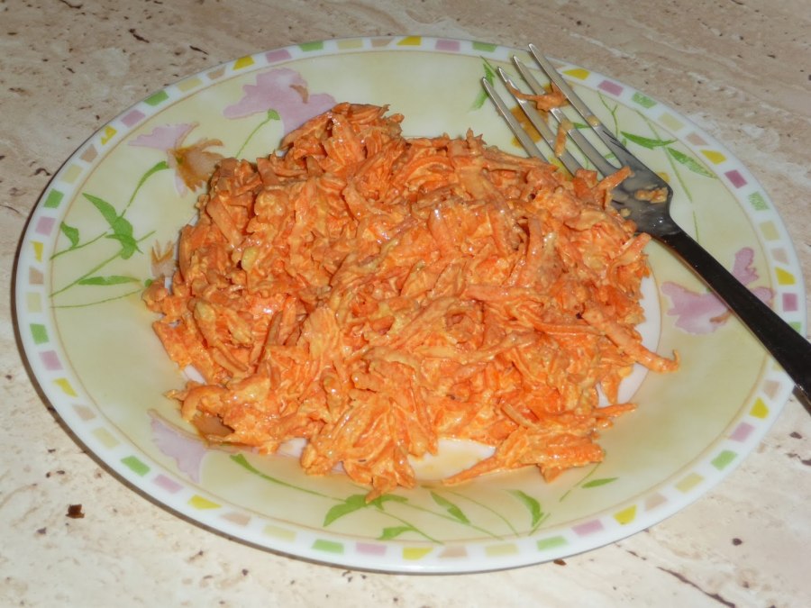 Салат "морковь с чесноком и майонезом" 500г (Олимп)