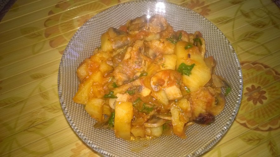 Овощное рагу с индейкой