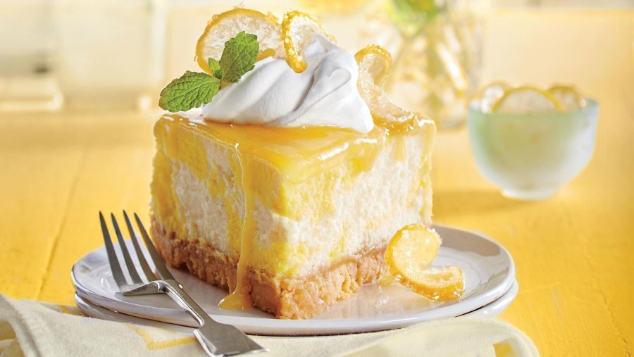 Чизкейк с лимонным курдом и меренгой